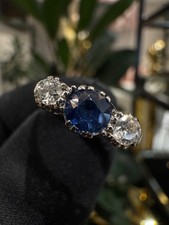 0.40ct Natural Round Mixed Cut Sapphire Set In 18ct Yellow Gold