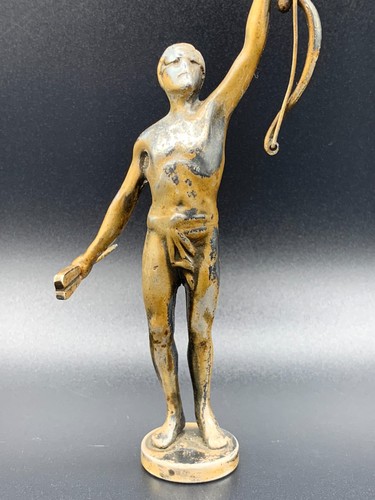 Art Deco Indian Native American Archer Gladiator Hood Ornament Car Emblem Mascot - Picture 4 of 19