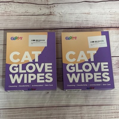 HICC GROOM! Cat Glove Wipes, Cleaning|Deodorizing|Antimicrobial|Skin Care
