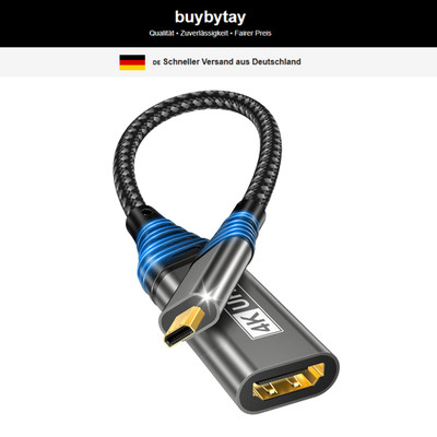 Micro HDMI auf HDMI Adapter 4K 60Hz für Raspberry Pi und Kameras