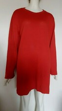 KOOKAI ROBE PULL COL BATEAU EN COTON ET ACRYLIQUE MELANGÉS TAILLE M/L ROUGE