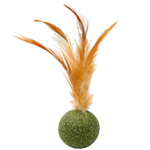 Magic Cat Balls Edible Kitten Catnip Feather Ball Cat Toys for Cats Lick Toy