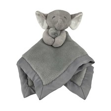 Carters Grey Elephant Baby Security Blanket Soft Satin Lovey Toy