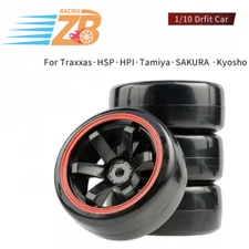 Onroad 1/10 Rc Drift Car Wheels & Tires Set For Yokomo Sakura Tamiya Hpi Traxxas
