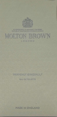 MOLTON BROWN HEAVENLY GINGERLILY EAU DE TOILETTE SPRAY FOR WOMEN 3.3 Oz / 100 ml