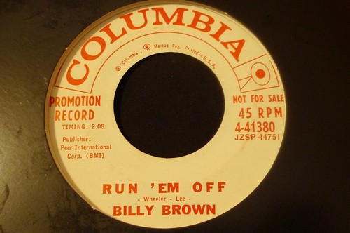 DEMO PROMO ROCKABILLY-BILLY BROWN-RUN EM OFF-COLUMBIA