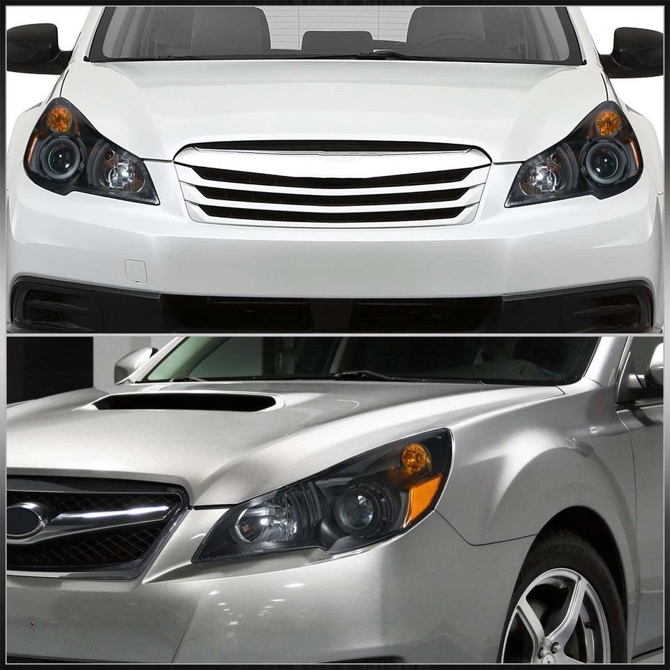 For 2010 2011 2012 2013 2014 Subaru Legacy/Outback Headlights Black Left+Right - Image 3 of 4