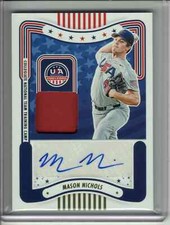 MASON NICHOLS 2024 PANINI USA AUTOGRAPH AUTO JERSEY RC CARD /25 OLE MISS REBELS