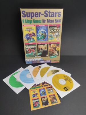 Super-Stars | Pitfall | Populous | Anstoss | Rent a Hero | PC | 1998 | Big-Box