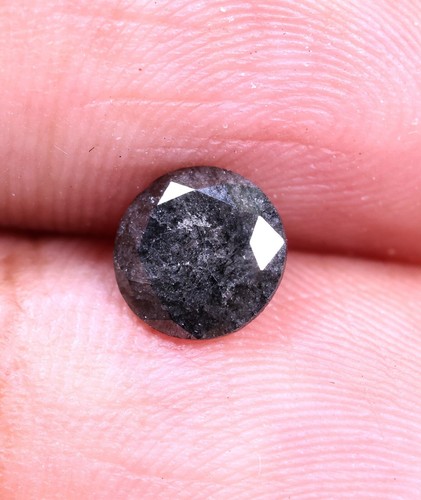 Negro sal y pimienta 0,78 quilates diamante natural redondo corte rosa diaman... - Imagen 9 de 20