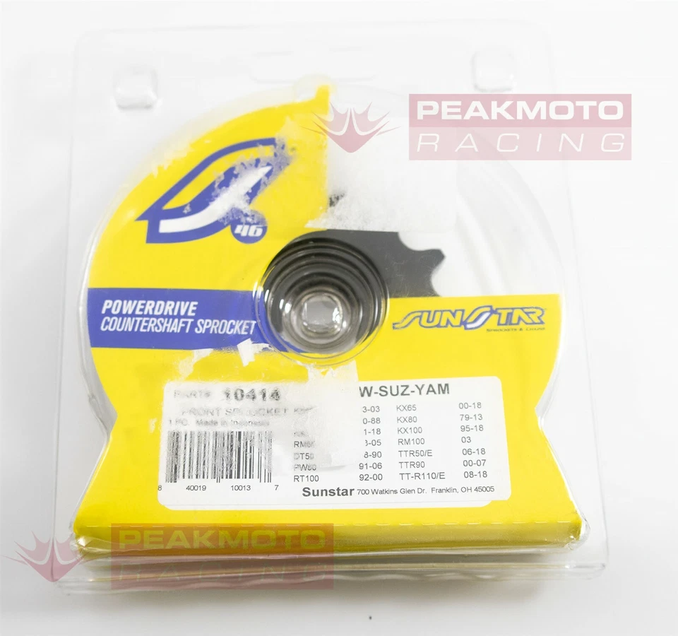 Piñón delantero contraeje de acero SUNSTAR 10414 14T  Foto 2 de 2