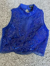 Two Piece Semi Formal Dress Juniors size 7 royal blue 