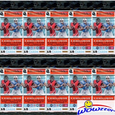 (10) 2022 Panini Chronicles Draft Pick Football JUMBO FAT CELLO Pack-150 Cards