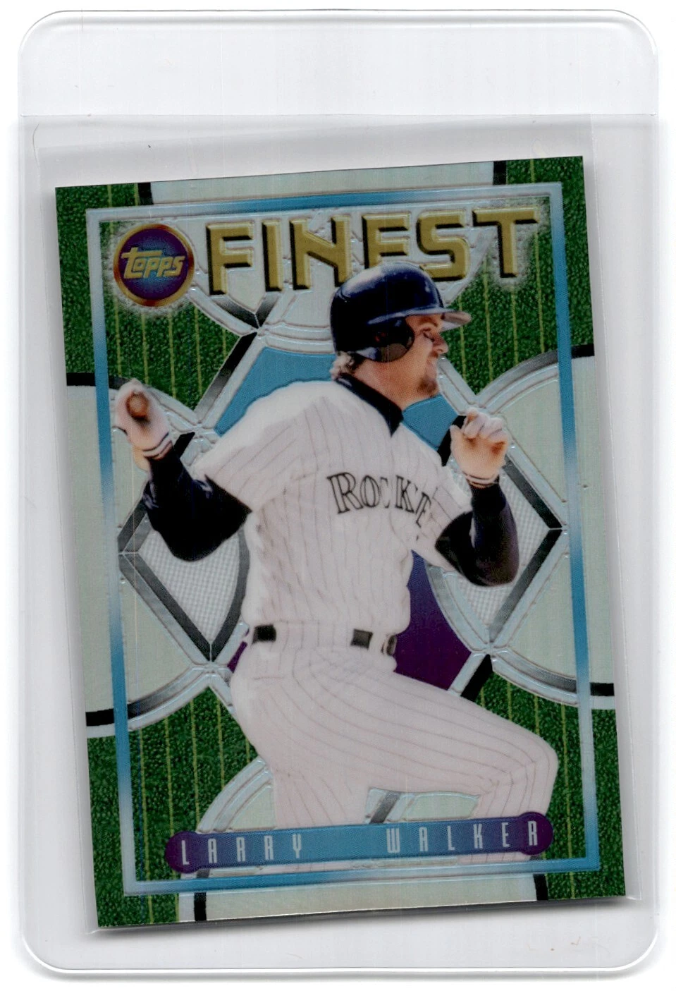 2022 TOPPS FINEST FLASHBACKS REFRACTOR LARRY WALKER SP INSERT CARD