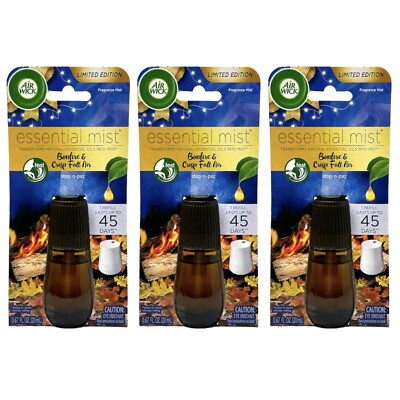 Air Wick Bonfire & Crisp Fall Air Limited Edition Essential Fragrance Mist (3PK)