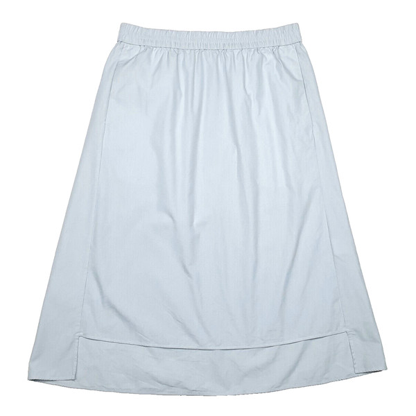 COS Size S Striped Aline Skirt Lightweight High Low Hem Pockts White Blue