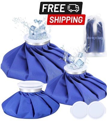 3pcs Ice Bags Packs Sports Injury Knee Neck Reusable Cold Pain Relief Headache