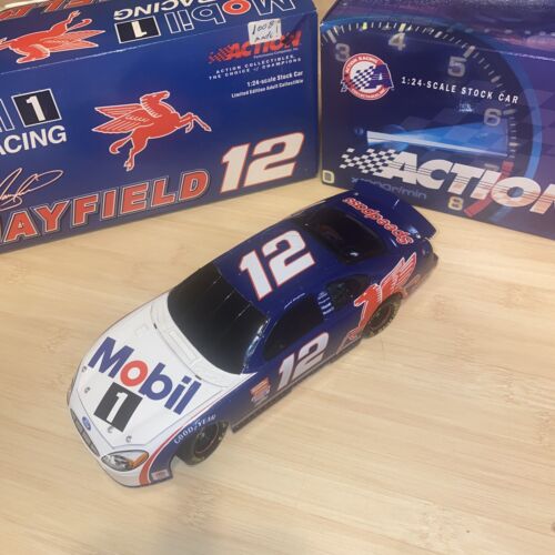 Jeremy Mayfield 2001 #12 Mobil 1 Bank 1:24 Car Vintage - Picture 2 of 9