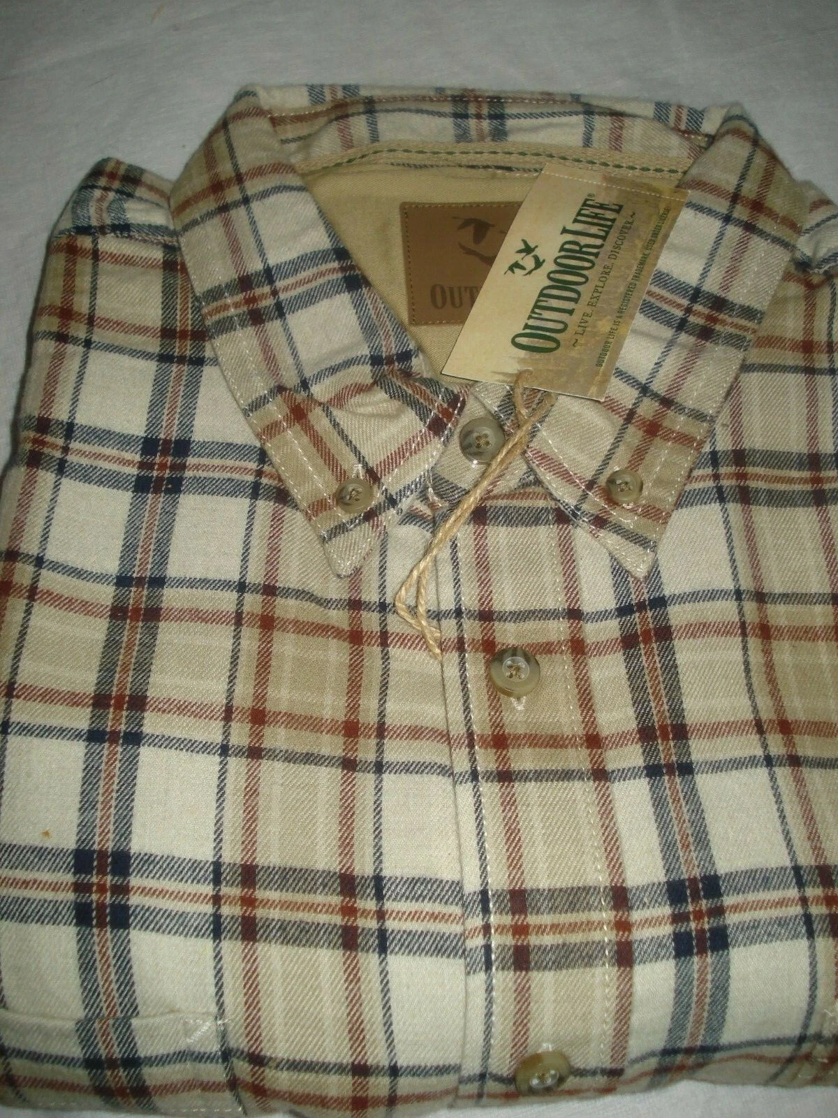 Mens Big & Tall Flannel Shirt Size 2XLT Tan Plaid Outdoor Life
Opens in a new window or tab