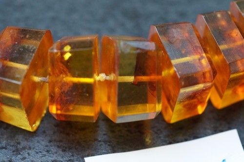 ANTIKE PRESSBERNSTEINKETTE HALSKETTE ANTIQUE AMBER NECKLACE - Picture 7 of 12