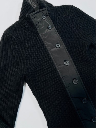 Michael Kors Womans Sweater Cashmere Yop Black Ribbed Sweater Cardigan Size XS - Picture 6 of 10