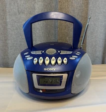 Sony CFD-E75 Blue CD Cassette Player Radio Portable Boombox CD Part Not Working