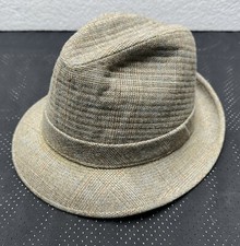 Vintage DOBBS Fifth Avenue NY Gray Tweed Felt Hat Size 7