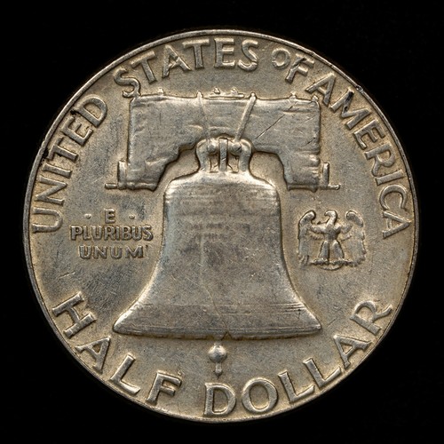 1954 Bugs Bunny Franklin Half Dollar AU - Mint Error Die Clash - SKU-H1603 - Picture 3 of 3