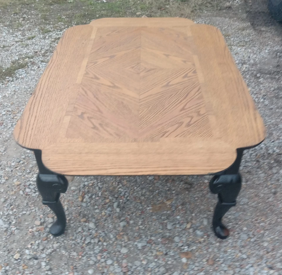 Mesa de centro de roble y negro (CT400) Foto 4 de 4