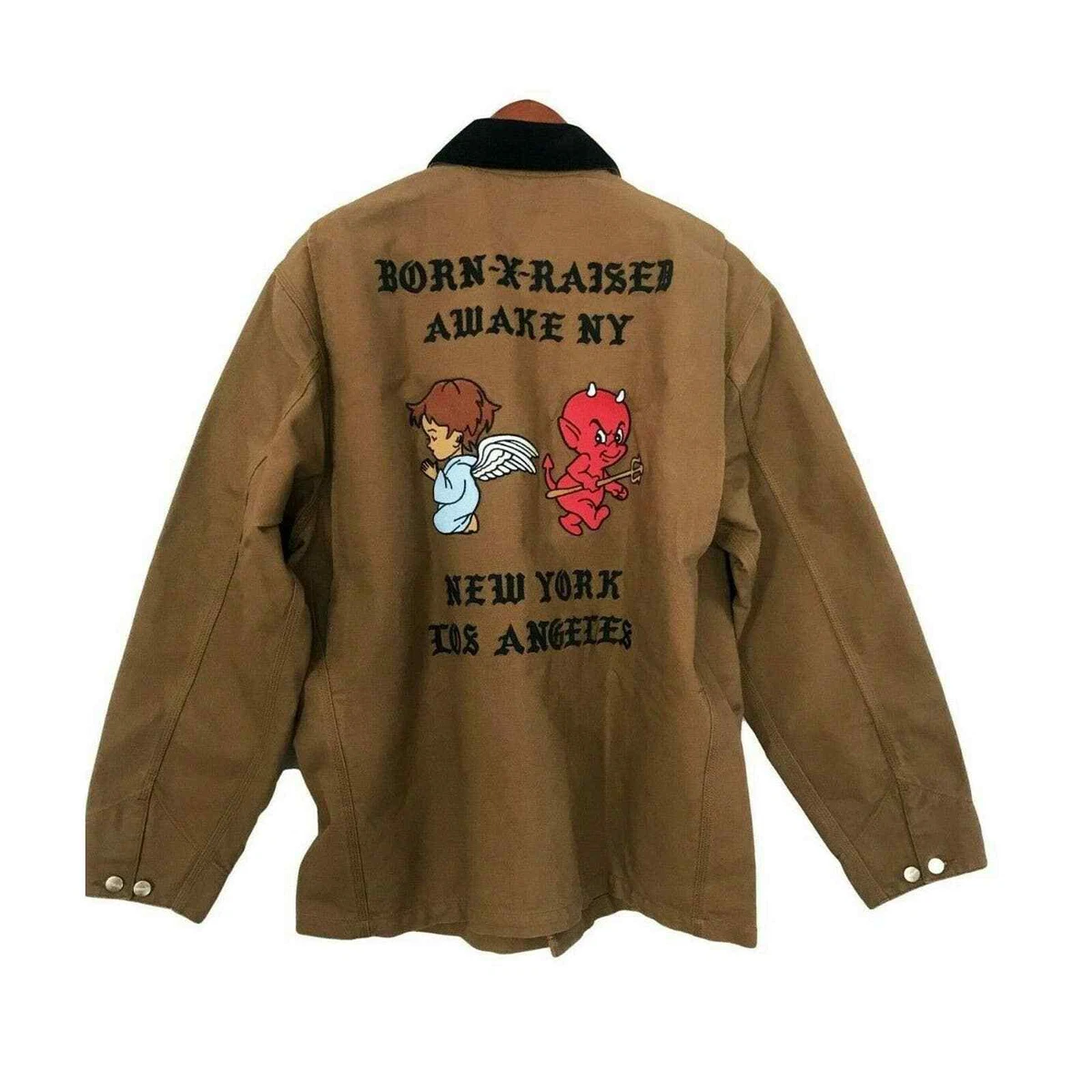 BornXRaised Awake Carhartt Embroidered Angel Devil Field Jacket XL Born X Raised