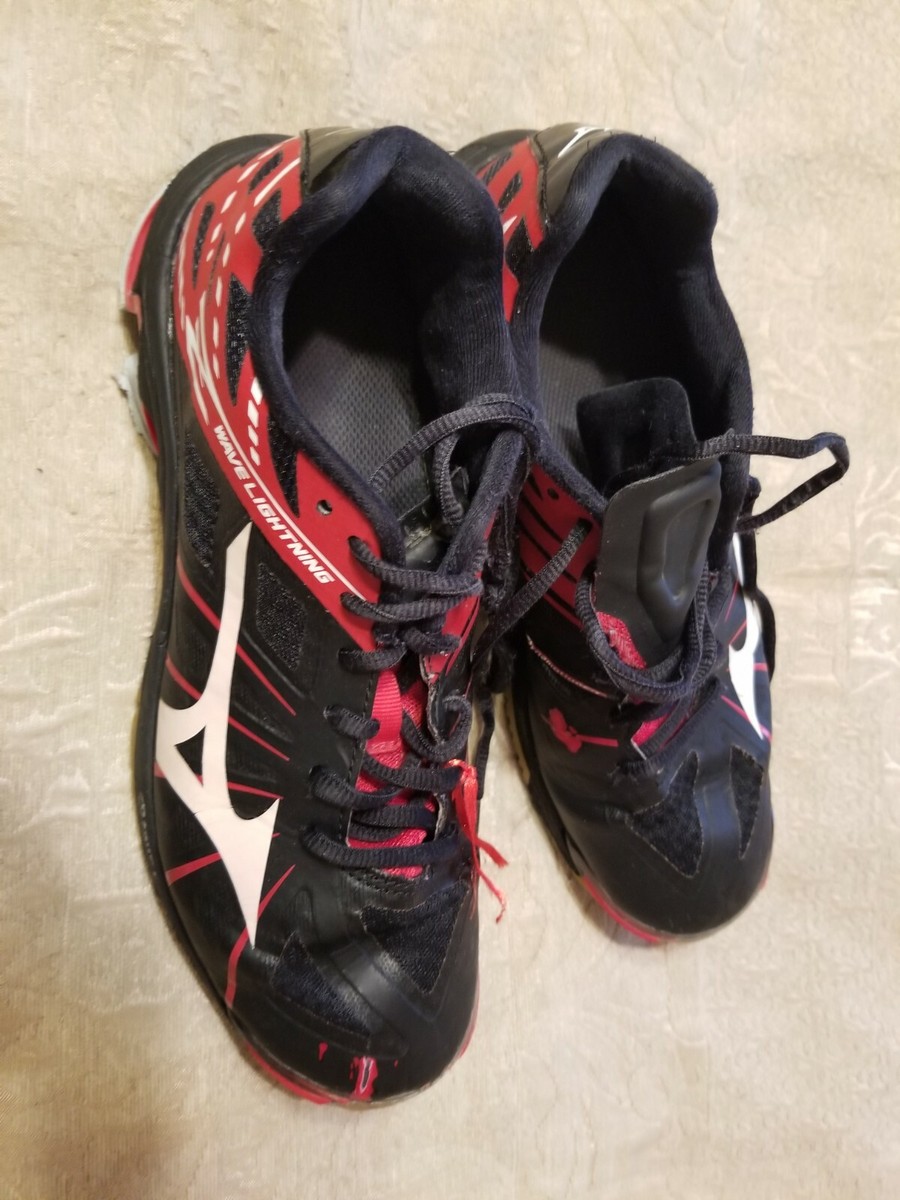 mizuno size 8 volleyball shoes wave lightning usp6205681 red