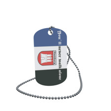 Dog Tag Flag Hamburg Never Walk Alone Dog Tag Aluminium 30 x 50mm