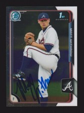 2015 BOWMAN CHROME #36  Matt Withrow  ATLANTA BRAVES  SIGNED AUTOGRAPH AUTO COA