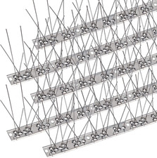 10 Pack Stainless Steel Bird Spikes Deterrent for Birds Squirrels 10 Ft New
