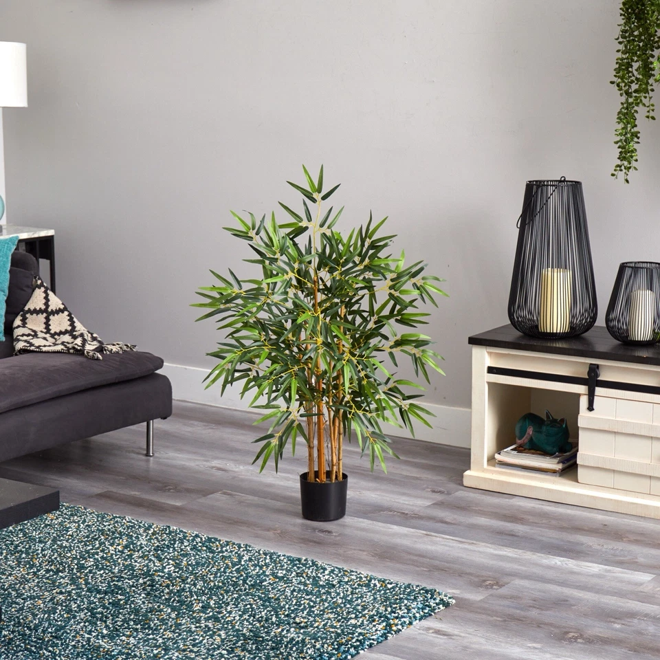 3’ Bamboo Artificial Tree w/Natural Trunks & 500 Lvs Home Decor. Retail $95 - Image 4 of 4