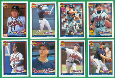 1991 TOPPS ATLANTA BRAVES TEAM SET -1 NM/MT WORST TO FIRST JUSTICE ...