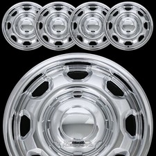 4 Chrome 2010-2025 Ford F150 Xl 17 Wheel Skins Hub Caps 8 Slot Steel Rim Covers