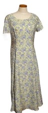 Vintage LAURA ASHLEY 100 Silk Dress Sz 10 Romantic Floral Prarie
