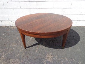 Traditional Wood Coffee Table Round Circle Mid Century Vintage Antique Accent Ebay