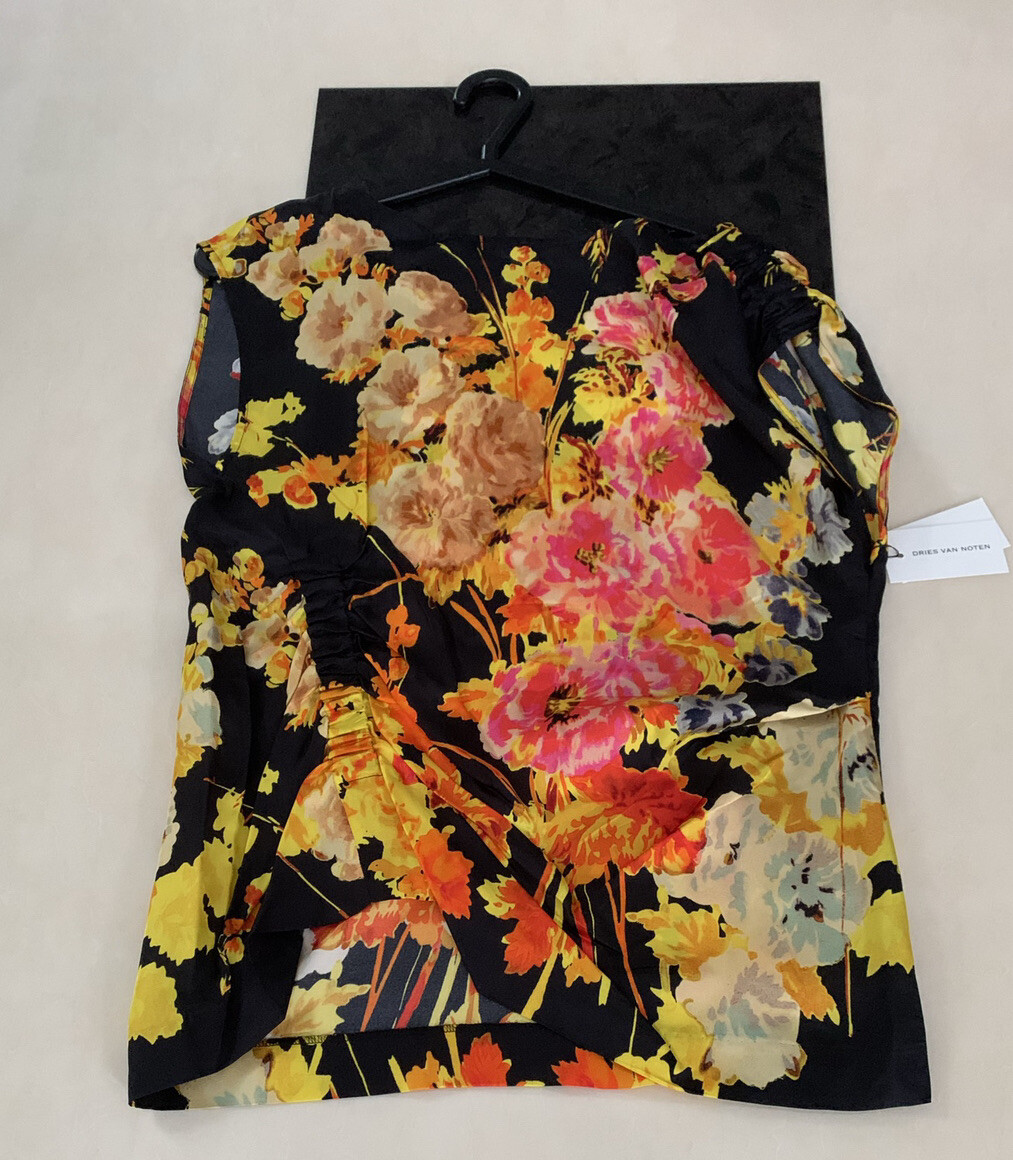 【美品】Dries van noten flower print tops DRIES VAN NOTEN Women's gorgeous floral Peony print Pullover