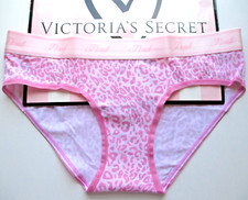 VICTORIA'S SECRET PINK Cotton Hiphugger Panty VS Pink Leopard S M L XL Logo Band