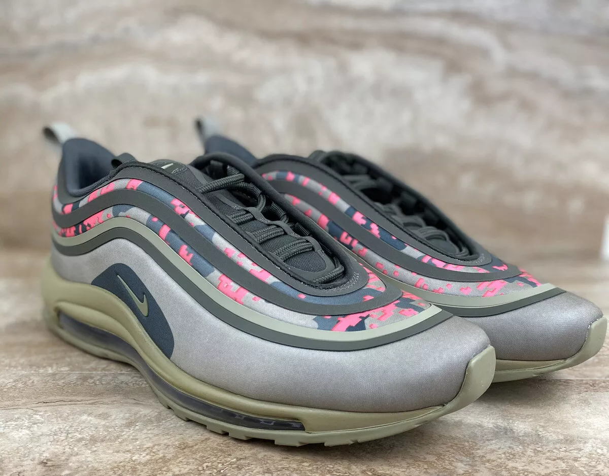 Nike Air Max 97 UL 17 Ultra Digi Camo Running Shoes Olive Green