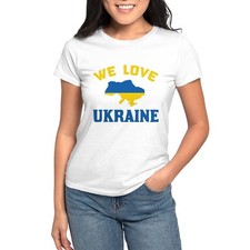 CafePress We Love Ukraine T Shirt Women's T-Shirt 906134006