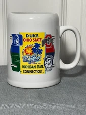 Vintage 99 Hunter Manufacturing NCAA Final 4 Mug Ohio St Uconn Mich St Duke OSU