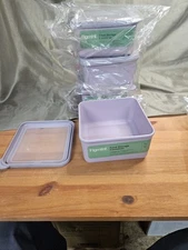 Set of 4 - Figmint Food Storage Container Lilac Color Holds 5 Cups New