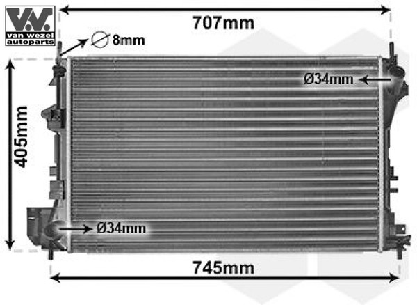 VAN Wezel 37002338 KüHler FüR MotorküHlung MotorküHler AutoküHler-image