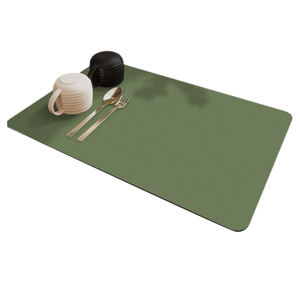 Barmatte Geschirrtrockenunterlage Mikrofaser Geschirrtrockenmatte Grün V4X92460