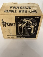 VTG Victory Revolving Poker Chip Rack 2031 W Original Chips Box NW Air Cards