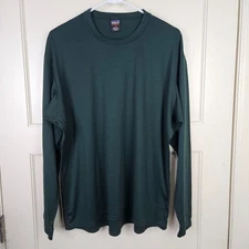 Patagonia Capilene Base Layer Outdoors Hiking Long Sleeve Shirt Men's XL Green
