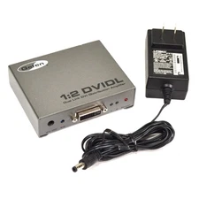 Gefen EXT-DVI-142DL 1:2 DVIDL Dual Link DVI Distribution Amplifier TESTED w/ PSU